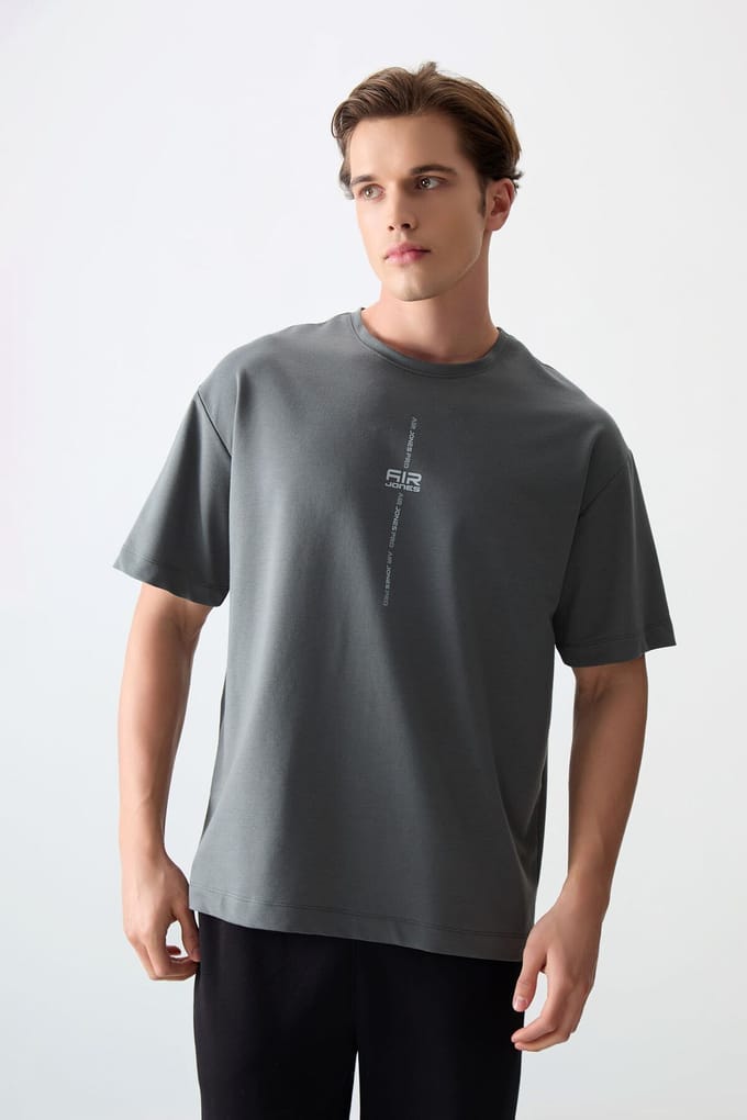 Oversized Geprinte Crew Neck T-shirt