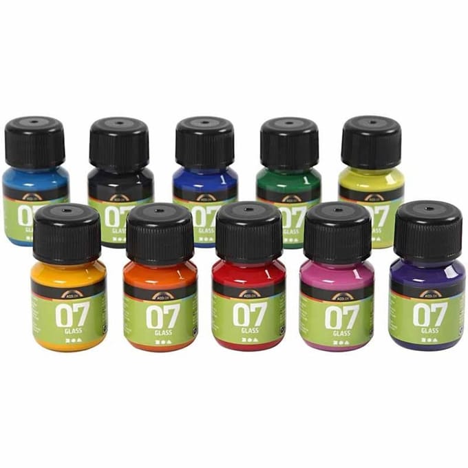 A-Color Glass, diverse kleuren, 10x30 ml/ 1 doos