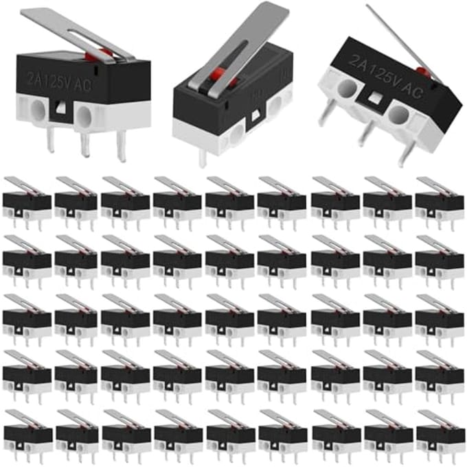 50 Stuks 125VAC 1A 3-Pins Momentane Micro Eindschakelaars voor Arduino en CNC