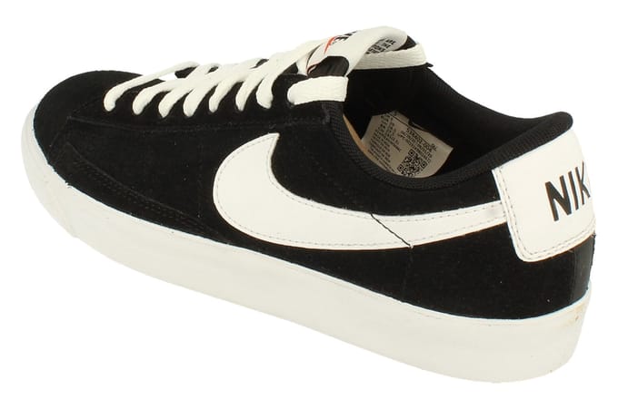 Nike Blazer Low Prm Vntg Suède Heren Zwarte Sneakers