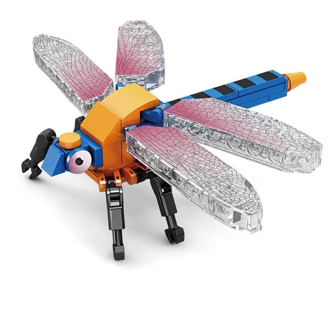 Nieuwste Bouwstenen Speelgoed Kinderen Educatieve Puzzel Dier Assemblage Bij Libelle Insect Cadeau S