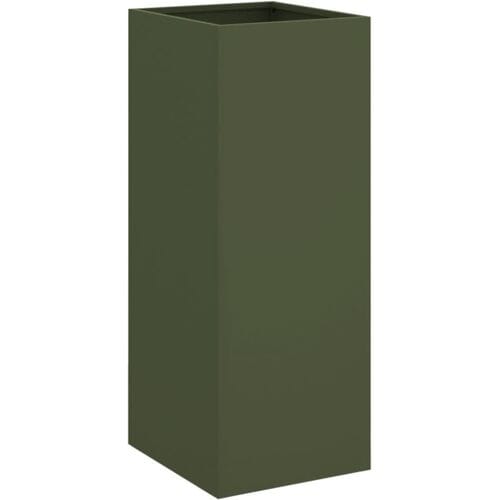 vidaXL - Plantenbak - 32x29x75 - cm - staal - olijfgroen