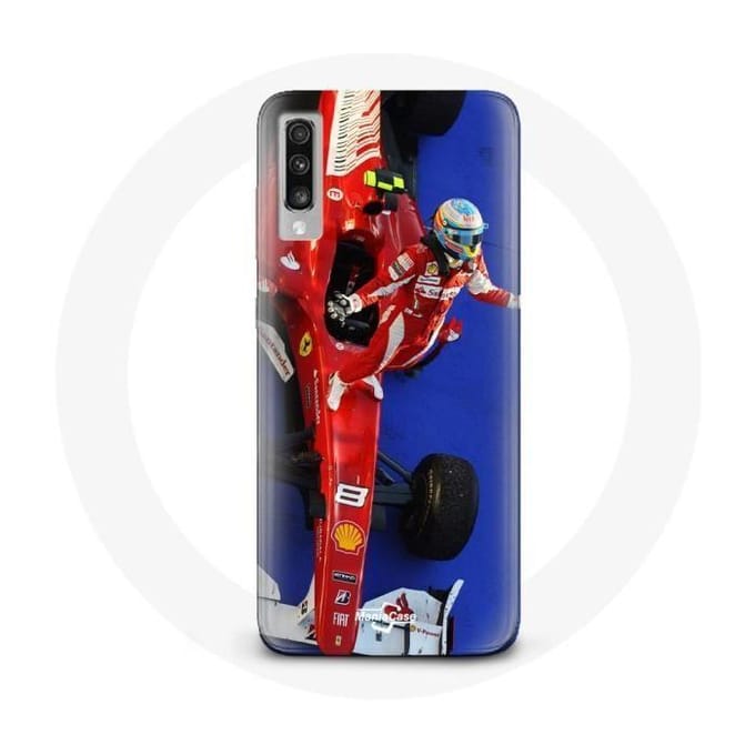 Coque - Formule 1 - Galaxy A70 - Rouge - Fernando Alonso - Rigide rouge