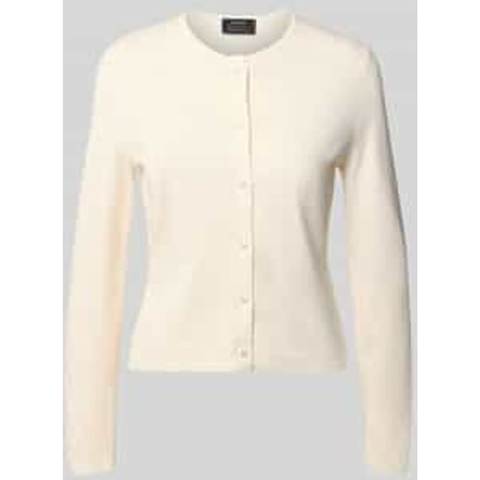 Cardigan van viscosemix met contrasterende rand