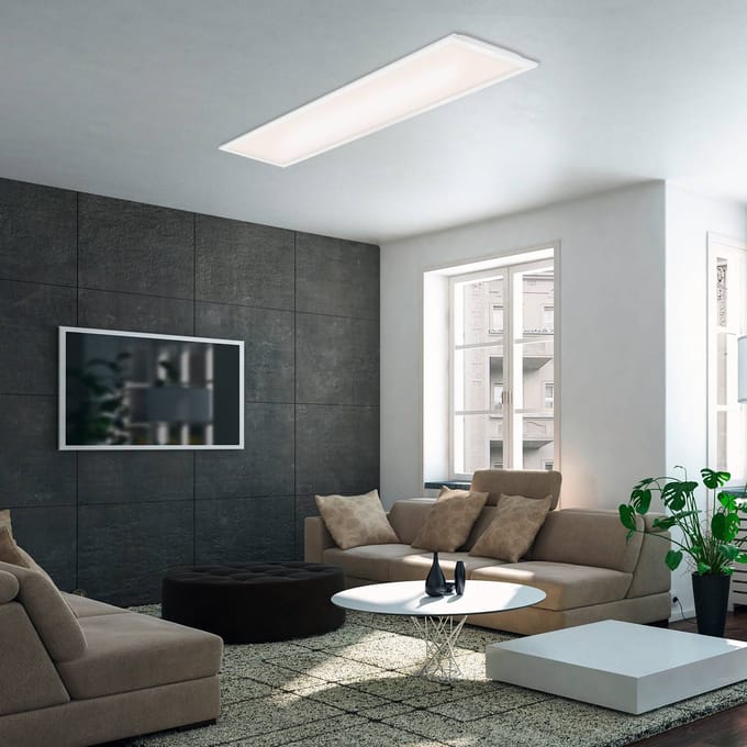 BRILONER Simple - LED Plafondlamp - plafonniere - paneel led - met neutral wit licht - 22W - 100cm - wit