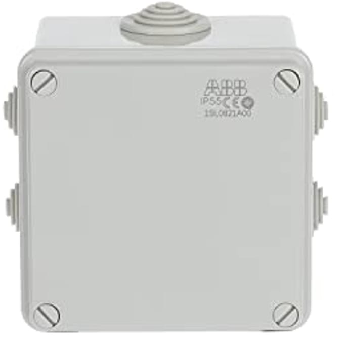 Flexibele doos met sproeiers en schroef op deksel IP55, TPU, grijs