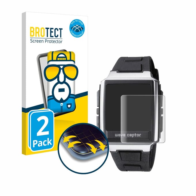 BROTECT - Screenprotector voor Casio WV-59 - Folie Beschermfolie transparant volledig dekking - 2 Stuks