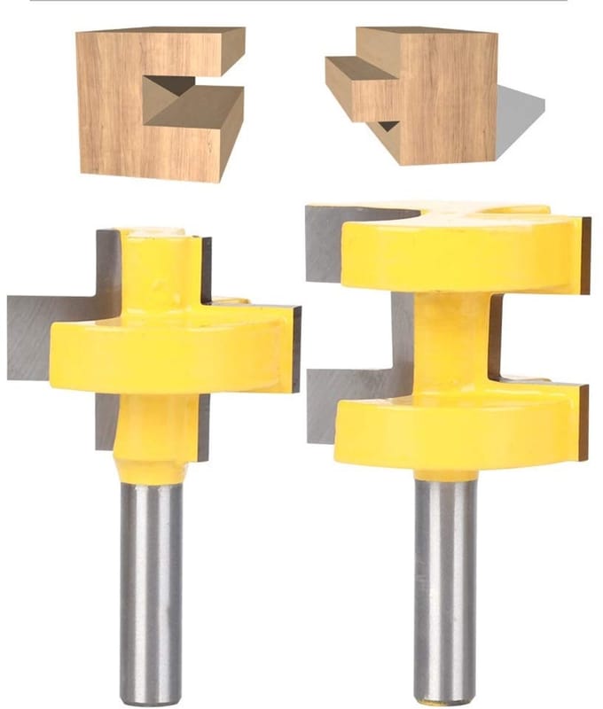 Allecto - Freesset - 2-dlg. - Houtbewerking - 8 mm Schacht