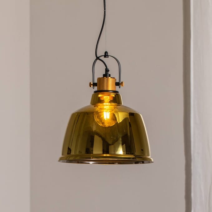 Nowodvorski Lighting Hanglamp Amalfi, goud, Ø 30 cm