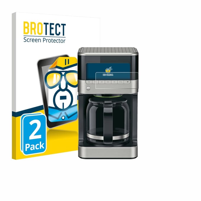 BROTECT - Screenprotector voor Braun PurAroma 7 - Folie Beschermfolie transparant 2 Stuks