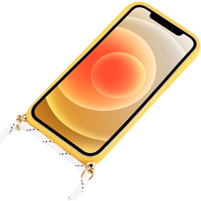 Mocaa iPhone 12 Pro Max Telefoonhoesje met Koord Geel