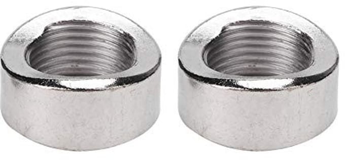 Dailygoods- Zuurstofsensor - Gekerfde Moer - 2 Stuks - M18 - Roestvrij Staal - Hoogwaardige Kwaliteit