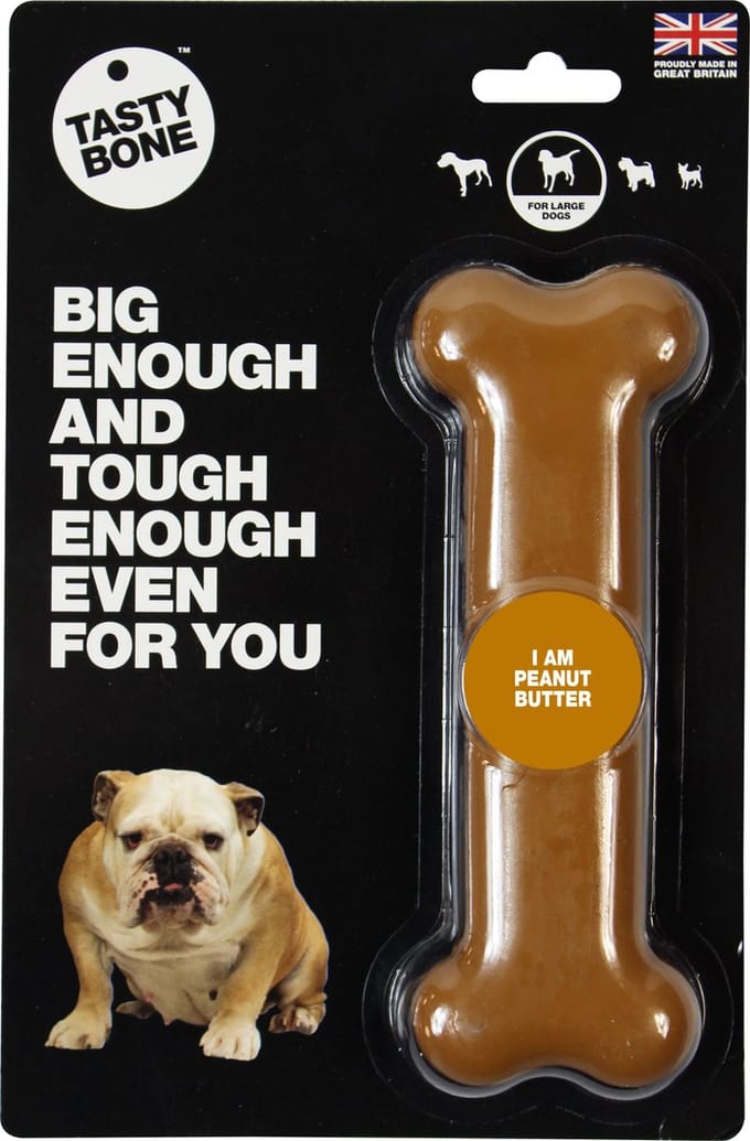 TastyBone - Large - Peanut Butter - Hond - Kauwspeelgoed - Vegan - Kluif - Nylabone