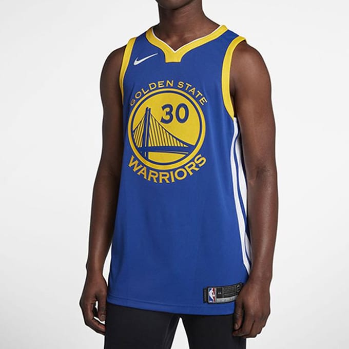 Nike Nba Golden State Warriors Stephen Curry Icon Edition Authentiek Jersey 863022-495 L