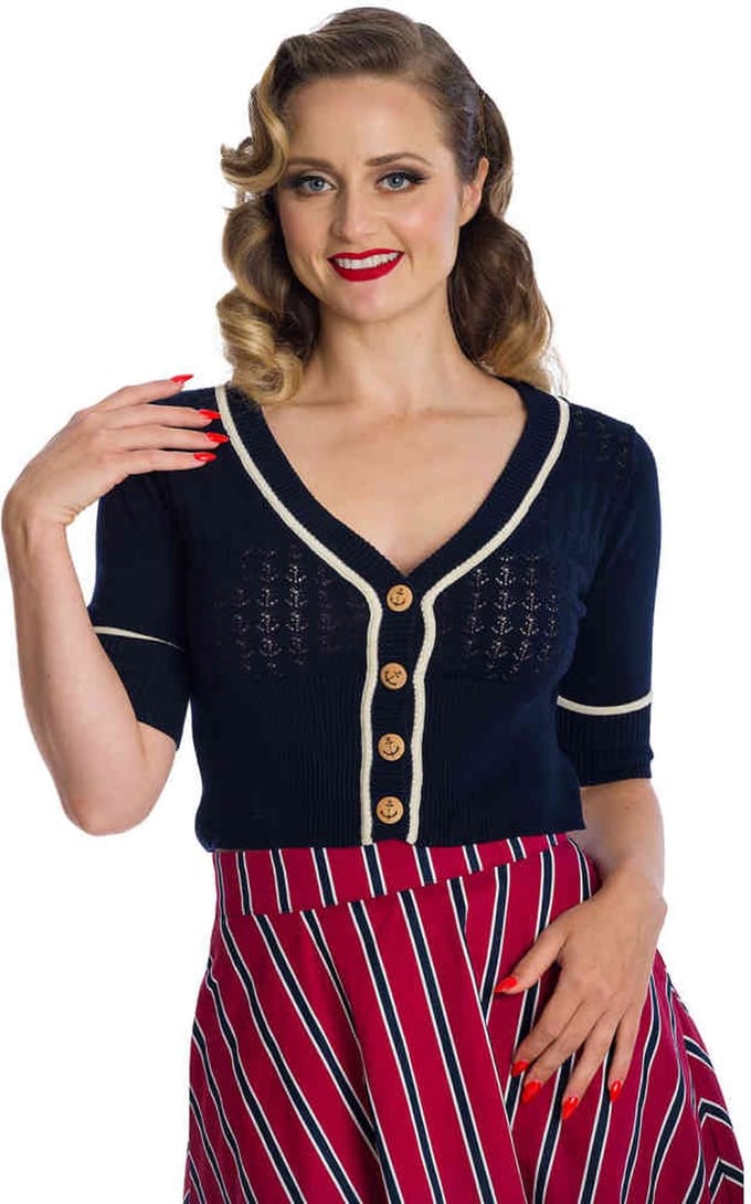 Banned - BOAT CLUB Cardigan - S - Donkerblauw