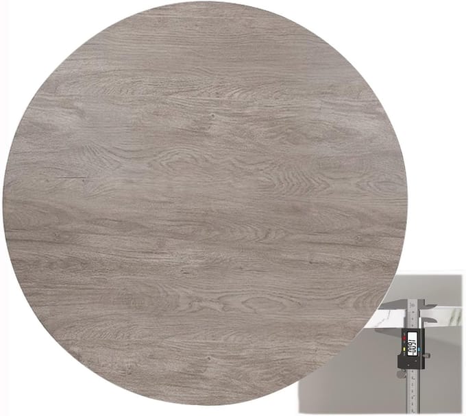 Houten Eettafelblad - Tafelblad Rond - Eettafel Kantoor - DIY Project - Diameter 100cm - Grijs Eiken