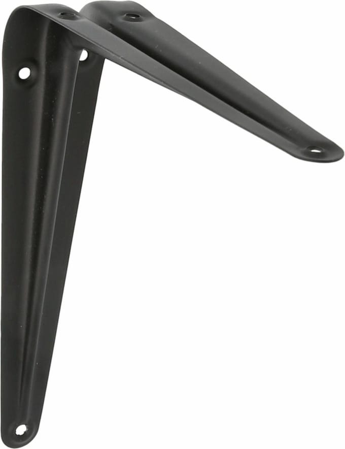 AMIG Plankdrager/planksteun van metaal - gelakt zwart - H250 x B200 mm