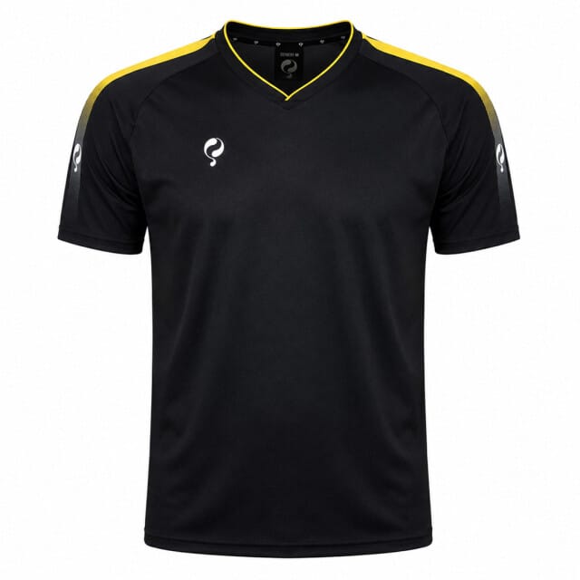 Q1905 Trainingsshirt maher zwart / geel / wit