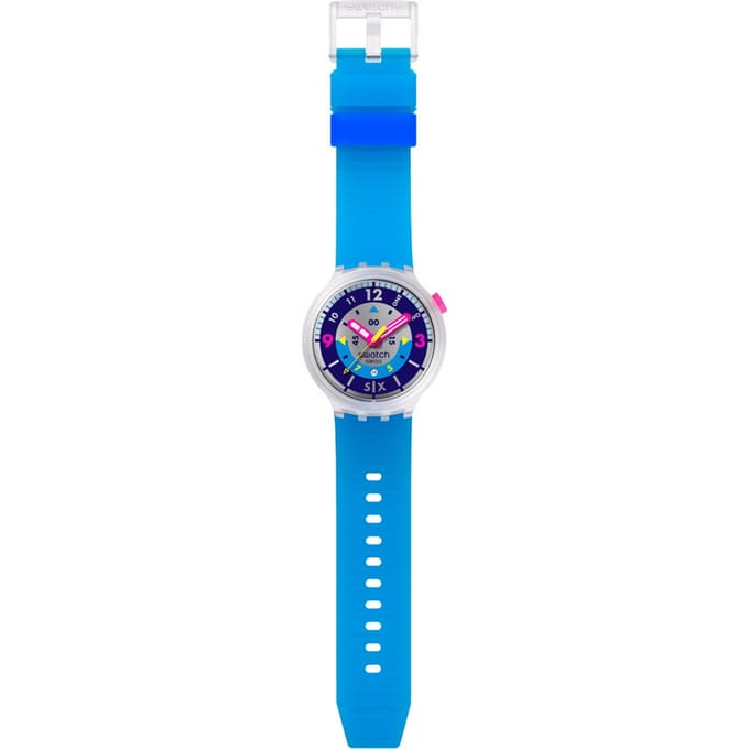 Swatch Big Bold SB01K400 Neon Hielo Horloge