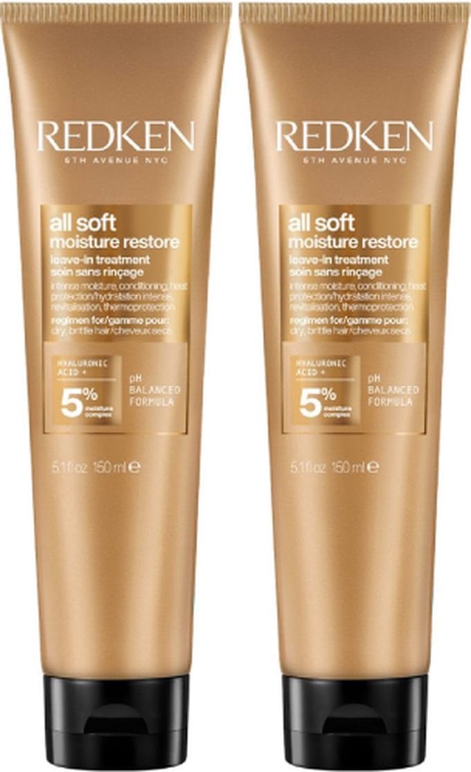 Redken - All Soft - Leave-In Treatment voor droog haar - 2 x 150 ml