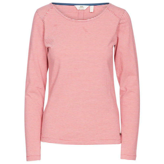 Trespass - Dames Caribou Casual Top (Hibiscus rode streep)