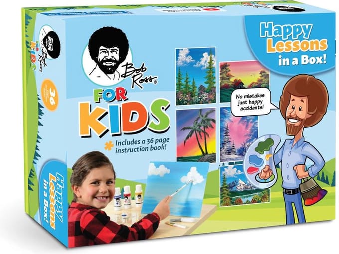 Bob Ross Happy Lessons In A Box - Schilderen voor kinderen - Inclusief video