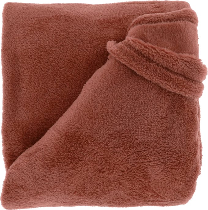 Unique Living Plaid Justin - Polyester - Rood - 150 x 200 x 0 cm (BxHxD)