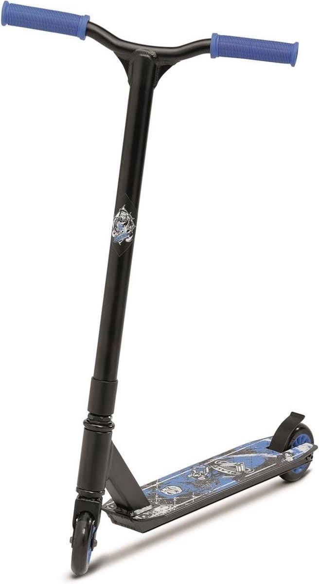 Roces Blast Stuntstep Beginner - Freestyle Trick - Step voor Kinderen - 100 mm Wielen - Skatepark Pro Scooter - Zwart Blauw
