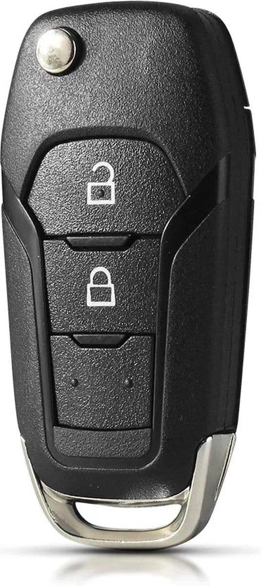 XEOD Autosleutelbehuizing - sleutelbehuizing auto - sleutel - Autosleutel / Geschikt voor: Ford 2 knops klap sleutel