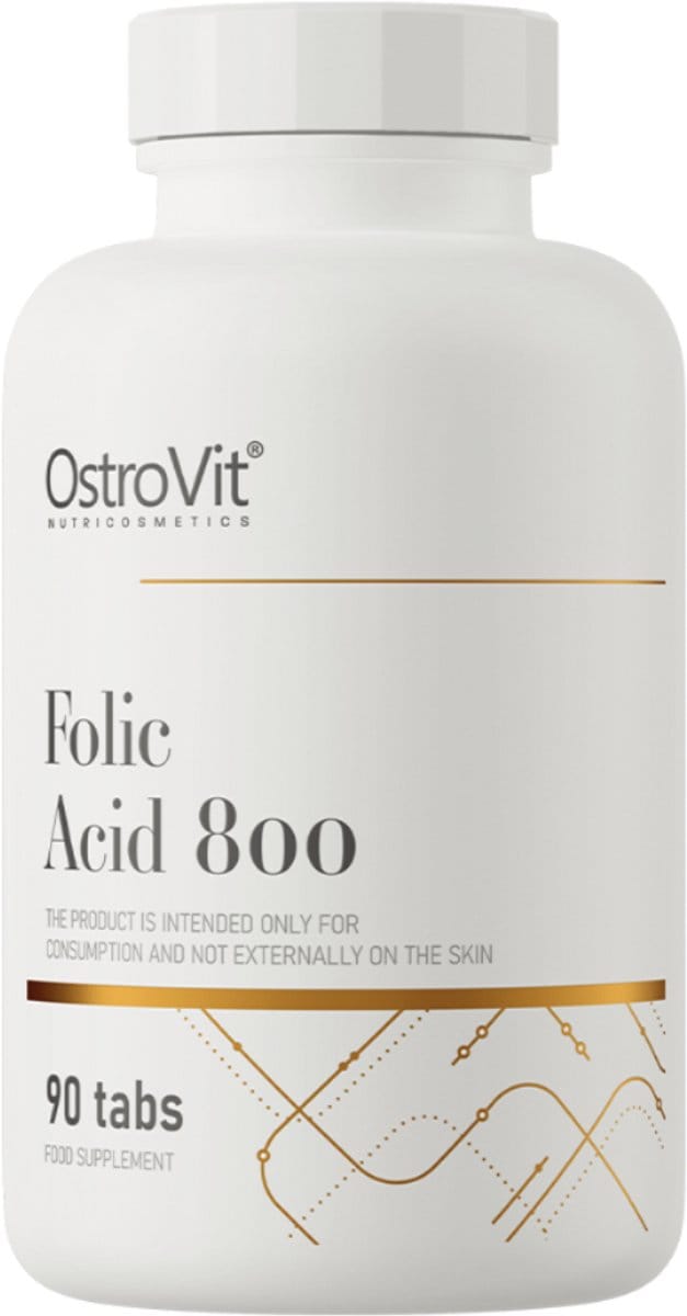OstroVit - Folic Acid - 90 Tablets - 800 µg Vitamine B9, B11 - Supplements