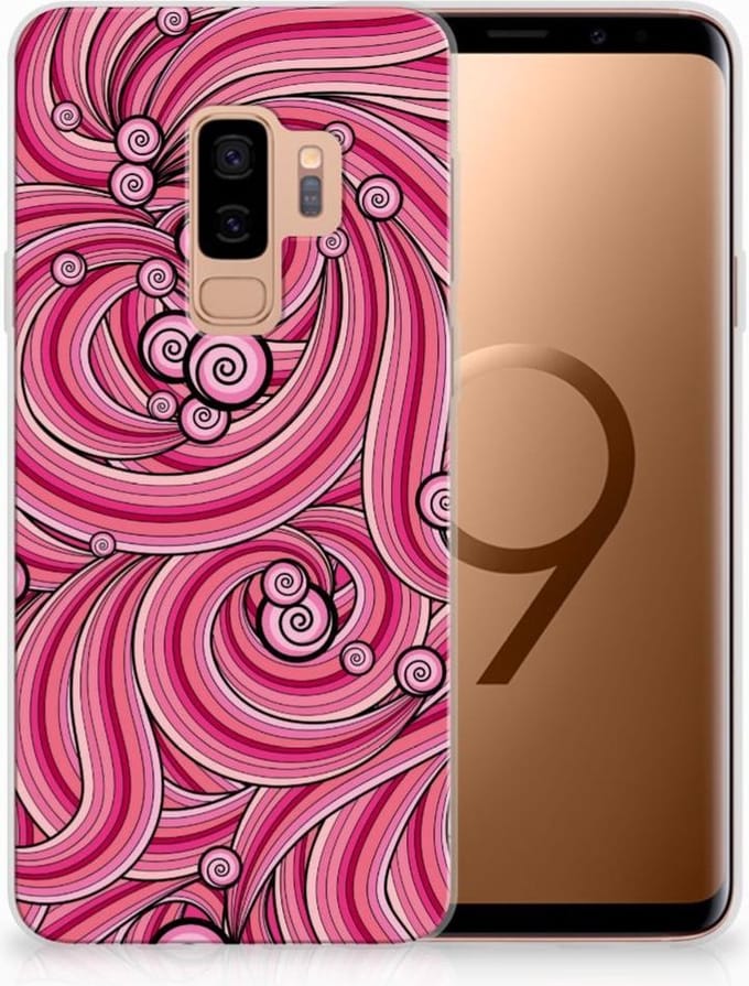Samsung Galaxy S9 Plus Hoesje maken Swirl Pink