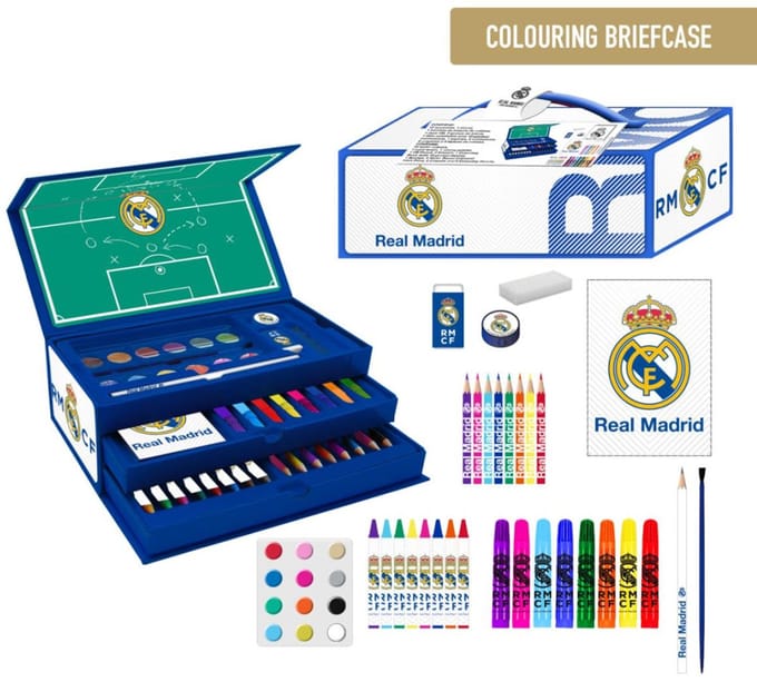 Real Madrid CF briefpapier set in koffer