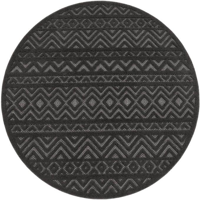 Binnen- en buitentapijt Eetkamer Weerbestendig Balkon Effen kleuren 3D Boho Scandi Design 200 x 200 cm Rechthoek 200 x 200 cm Rechthoek antraciet
