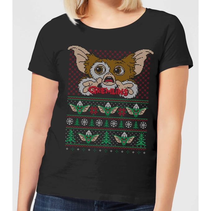 Gremlins Ugly Knit Women's Christmas T-Shirt - Black - S