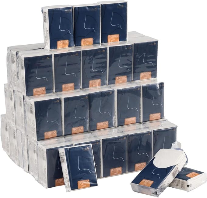 Mini Zakdoekjes - Reisformaat Pakjes - Voor Onderweg - Herbruidbare Sluiting - 80 Pakjes - Wit