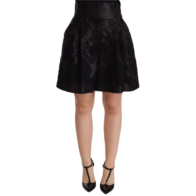 Dolce Gabbana Korte Broek met Bloemenborduursel