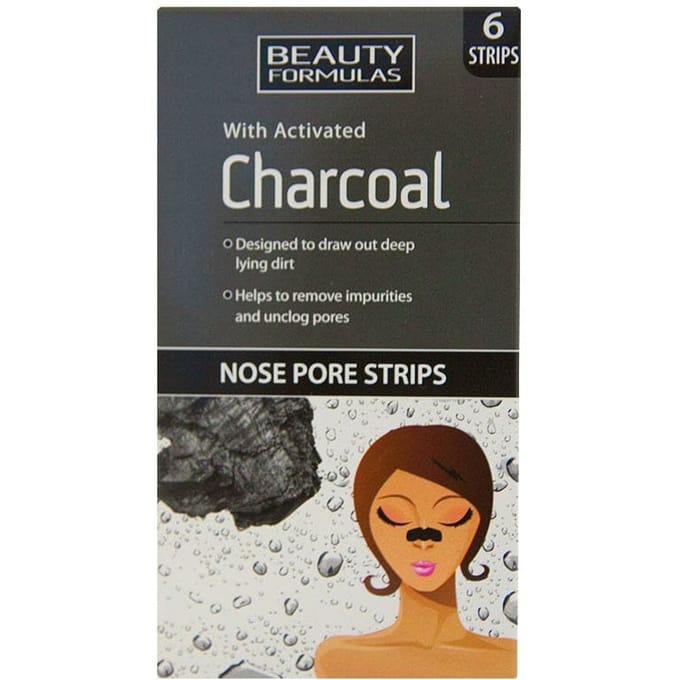 Beauty Formulas Houtskool PoriÃ«nstrips voor de neus - 6 stuks.