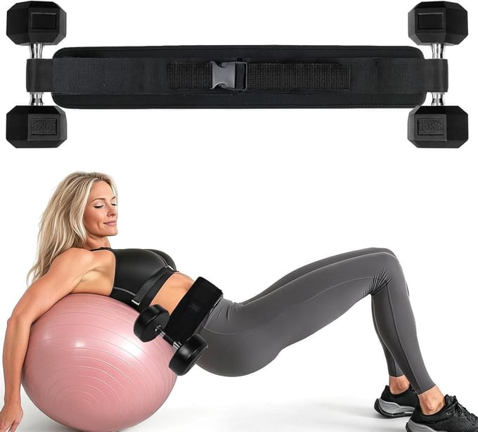 Verstelbare Heup Thrust Riem voor Dumbbells en Kettlebells, Ideaal voor Bilspiertraining en Krachttraining met Gewichten