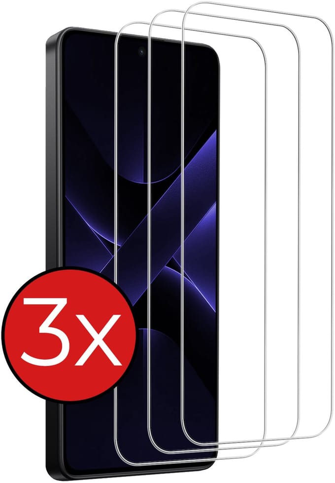 Screenprotector - 3 Stuks - Geschikt voor Xiaomi Poco X7 Pro - Extra Sterk - Beschermglas - Gehard Glas - Tempered Glass - Screen Protector
