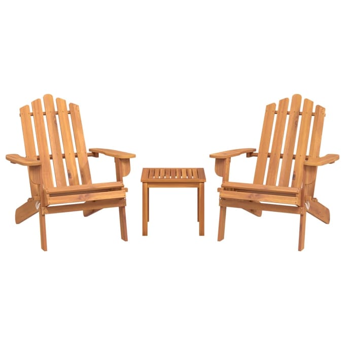 vidaXL - 3-delige - Loungeset - Adirondack - massief - acaciahout