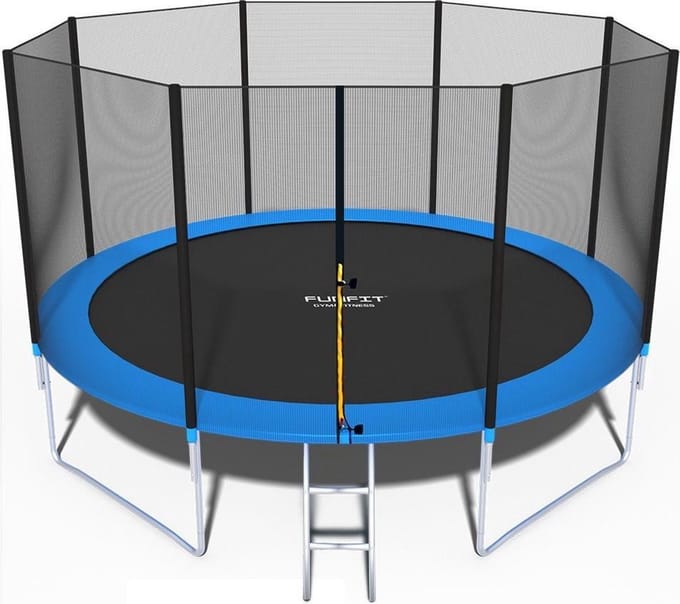 Viking Choice Trampoline 404 cm Blauw - Met Veiligheidsnet & Ladder - Max. 150 kg