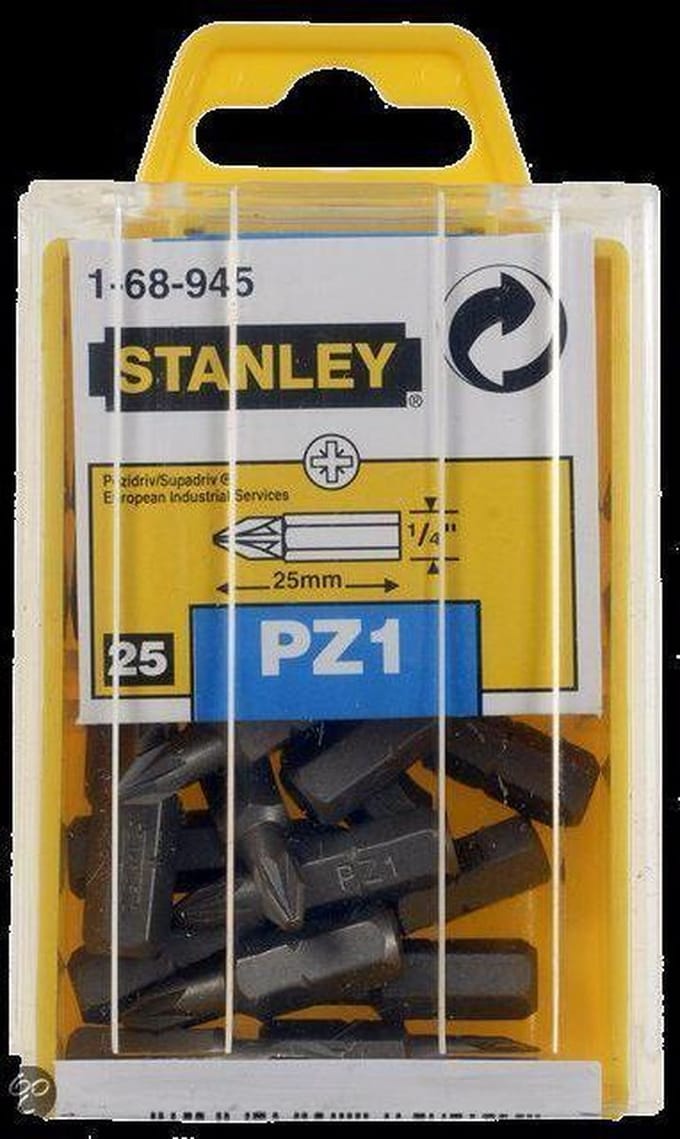 Stanley 1/4" Bits Pozidriv Nr1