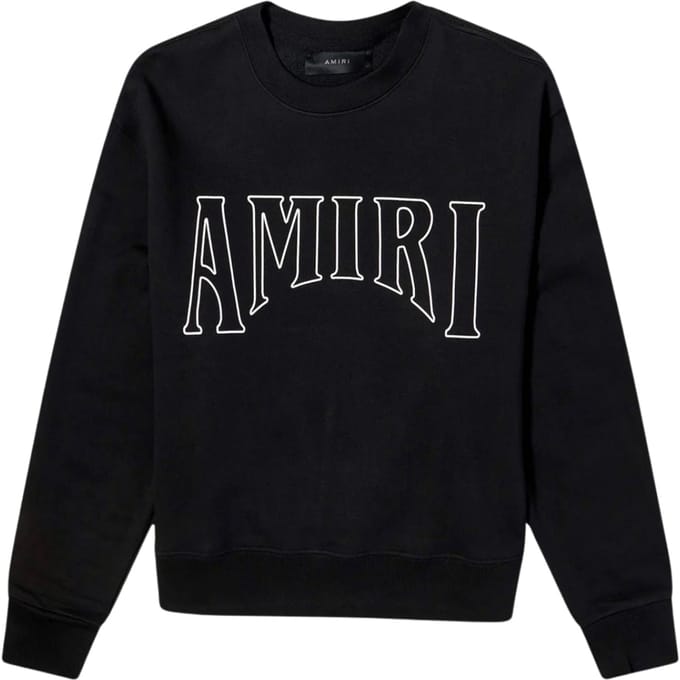 Amiri Sun-afbeelding op het zwarte sweatshirt aan de achterkant
