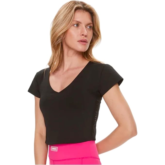 Guess Giulia Active Top Dames T-Shirt - Zwart - Maat M