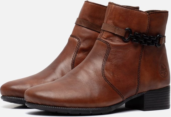 Rieker Enkellaarsjes cognac Synthetisch - Dames - Maat 37