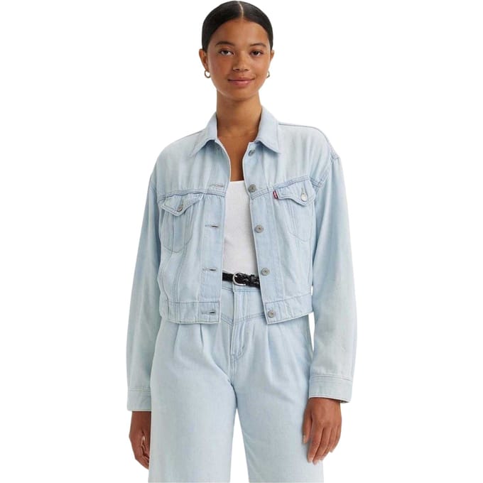 Levi's Dames Katoenen Denim Trucker Jacket (Lichtblauw)