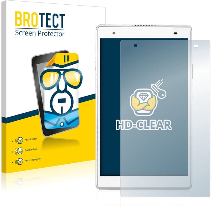 BROTECT - Screenprotector voor Lenovo Tab 4 8 Plus - Folie Beschermfolie transparant 2 Stuks