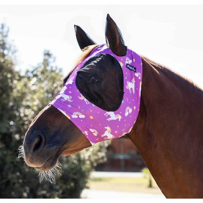 Vliegenmasker voor paard van lycra met oorkap Pro-Tech