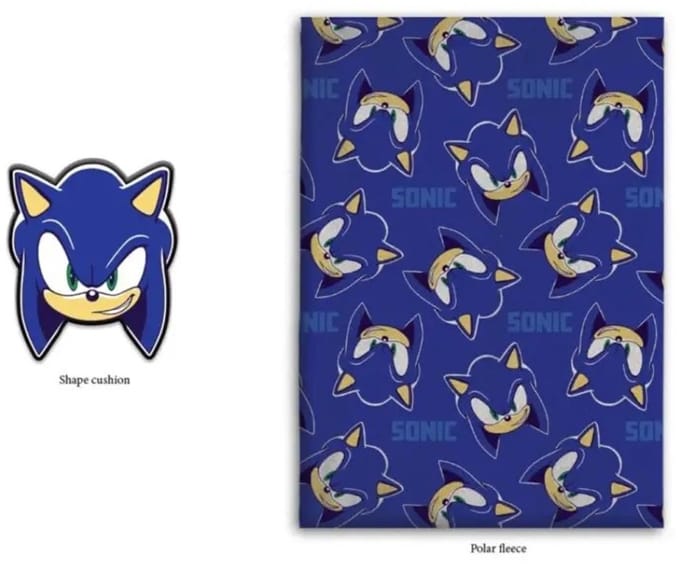 Sonic Fleece plaid + Kussen 100 x 140 cm - polyester