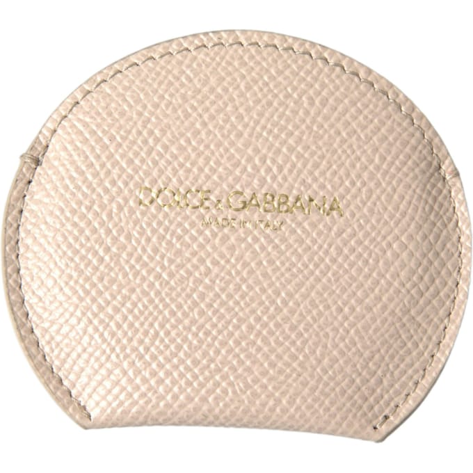 Halve Maan Muntentas Beige Leer